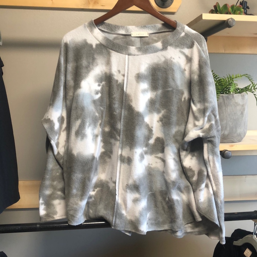 Fleece Dolman Long-Sleeve Top